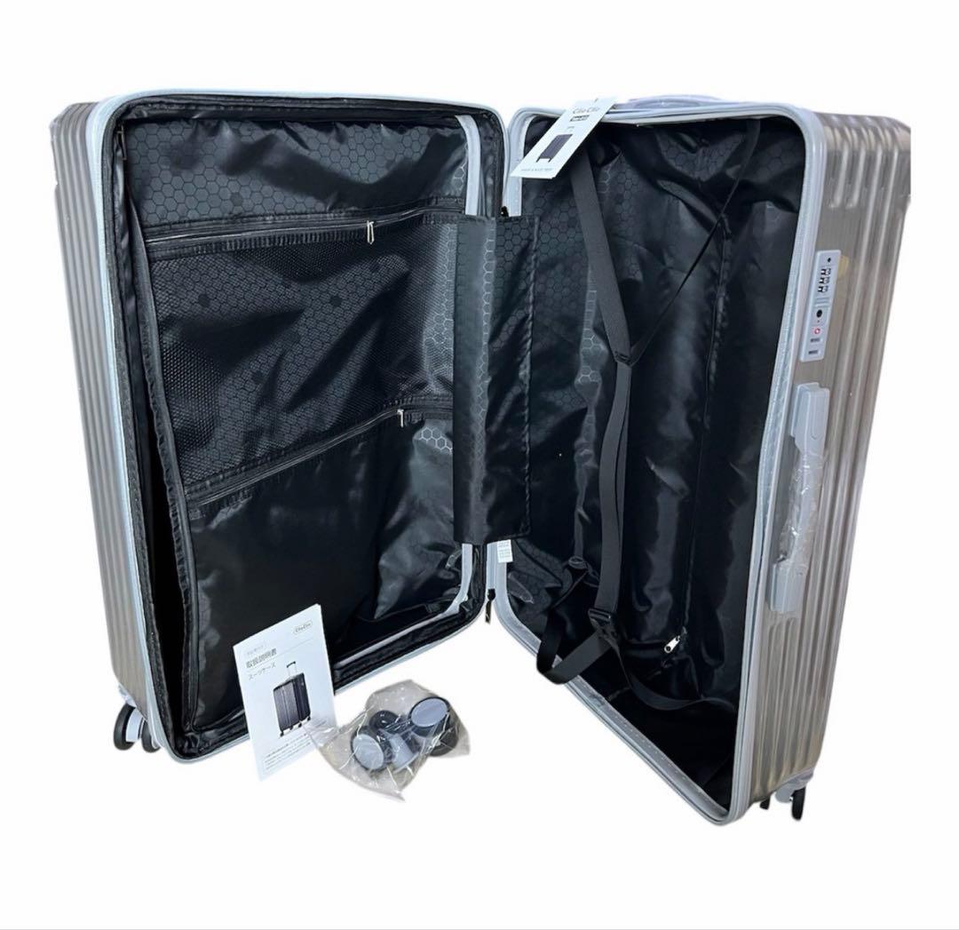 85. 拡張100L超軽量Lスーツケース 静音TSAロック