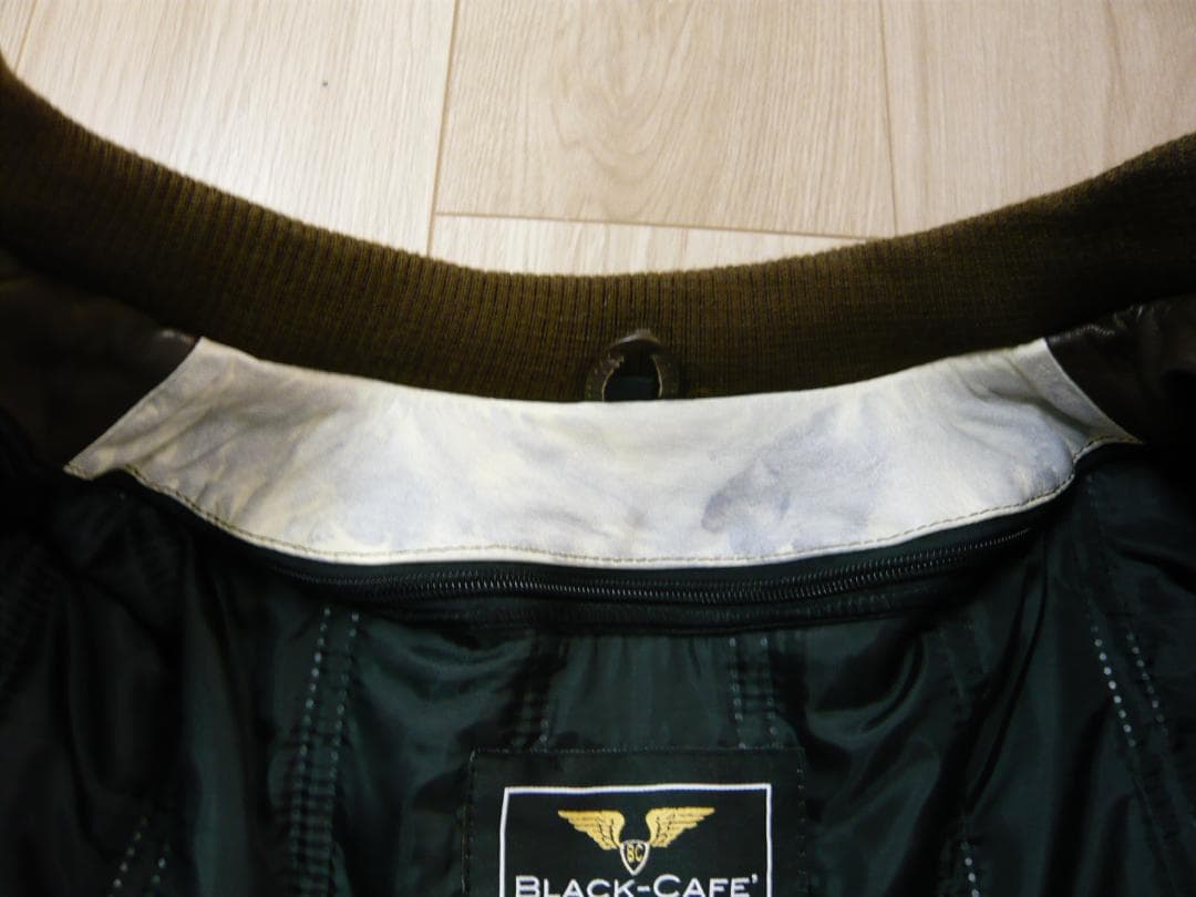 BLACK CAFE LONDON XL 3Lレザー ライダース ジャケット