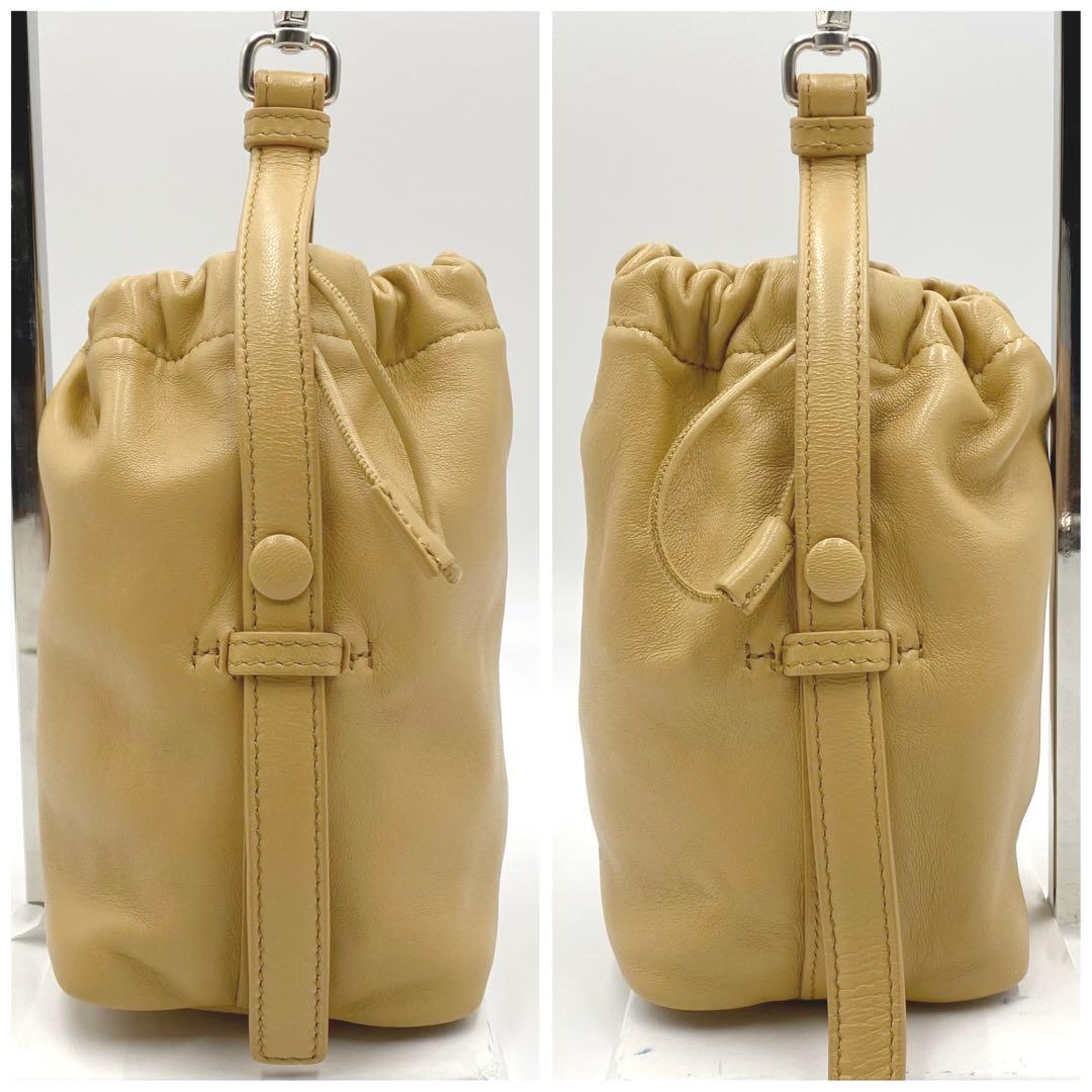 専用★JIL SANDER ジルサンダー 巾着型 ポーチ レザー★047