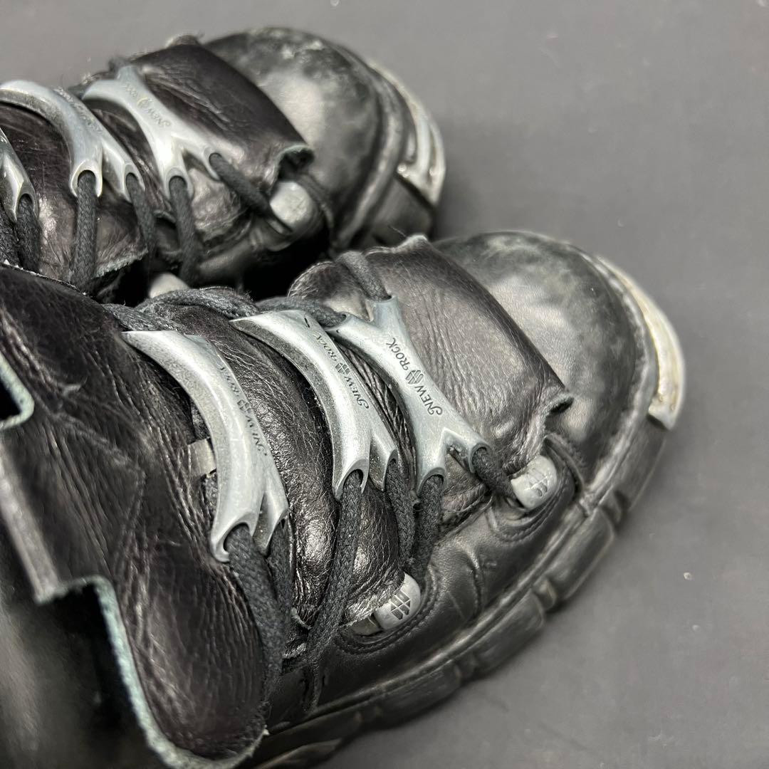 健*介様 J2【used】NEW ROCK 厚底　スニーカー　本革　レザー　ブラ