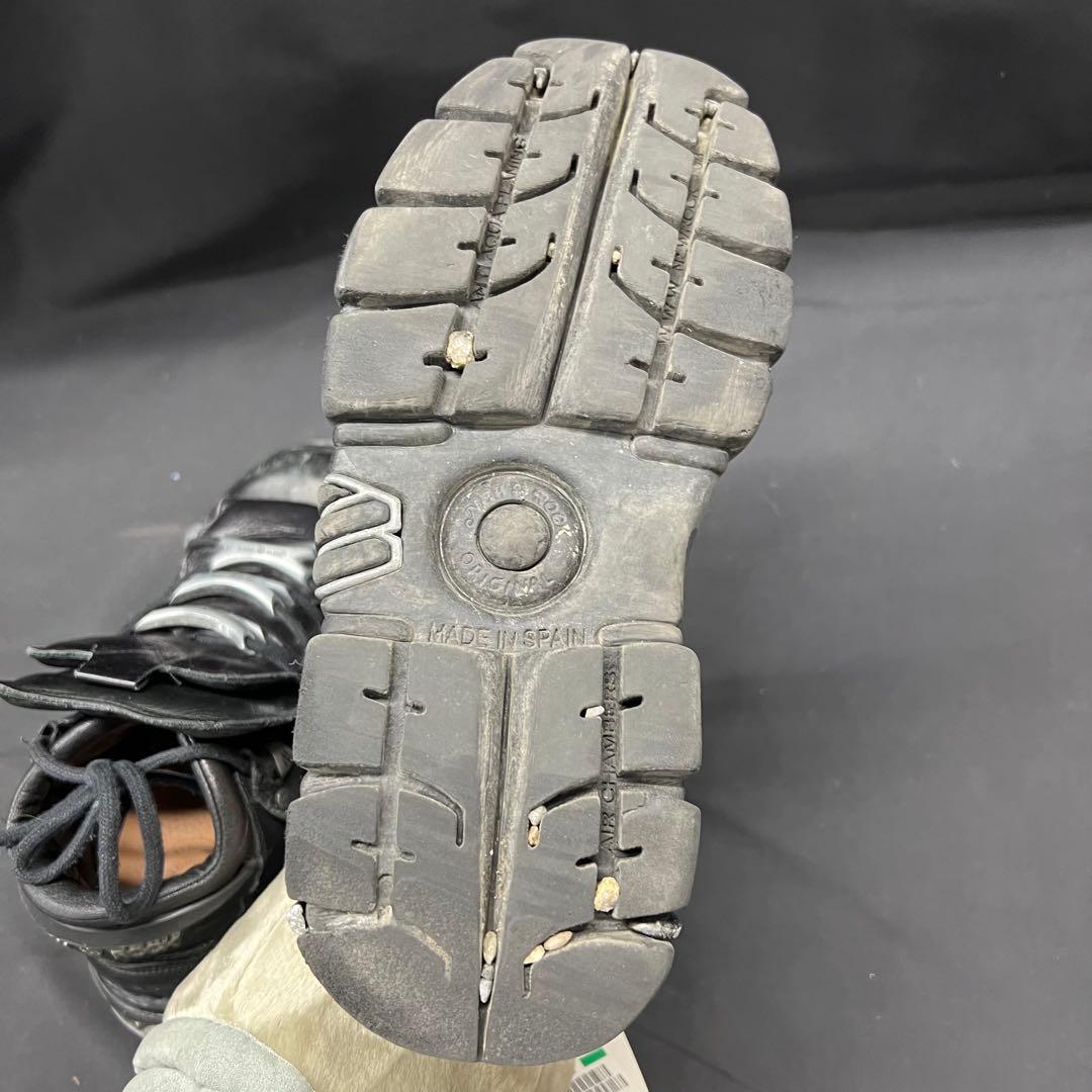 健*介様 J2【used】NEW ROCK 厚底　スニーカー　本革　レザー　ブラ