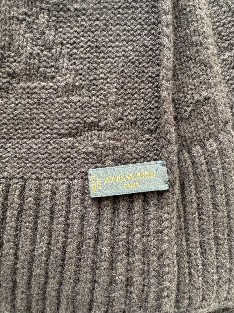 ルイ・ヴィトン カシミヤニットマフラー ユニセックス ブラウン