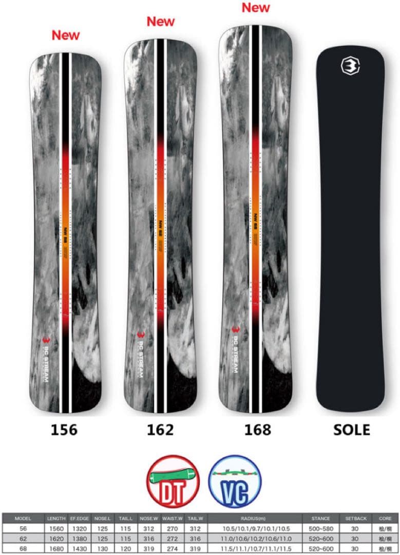 25/26 BC Stream NW スノーボード 168