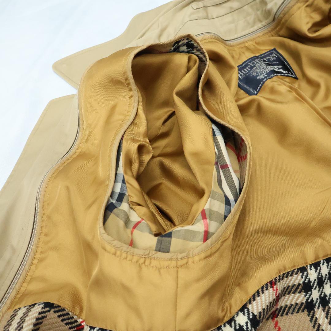 バーバリー ステンカラーコート ノバチェック ライナー付 Sサイズ ベージュ
