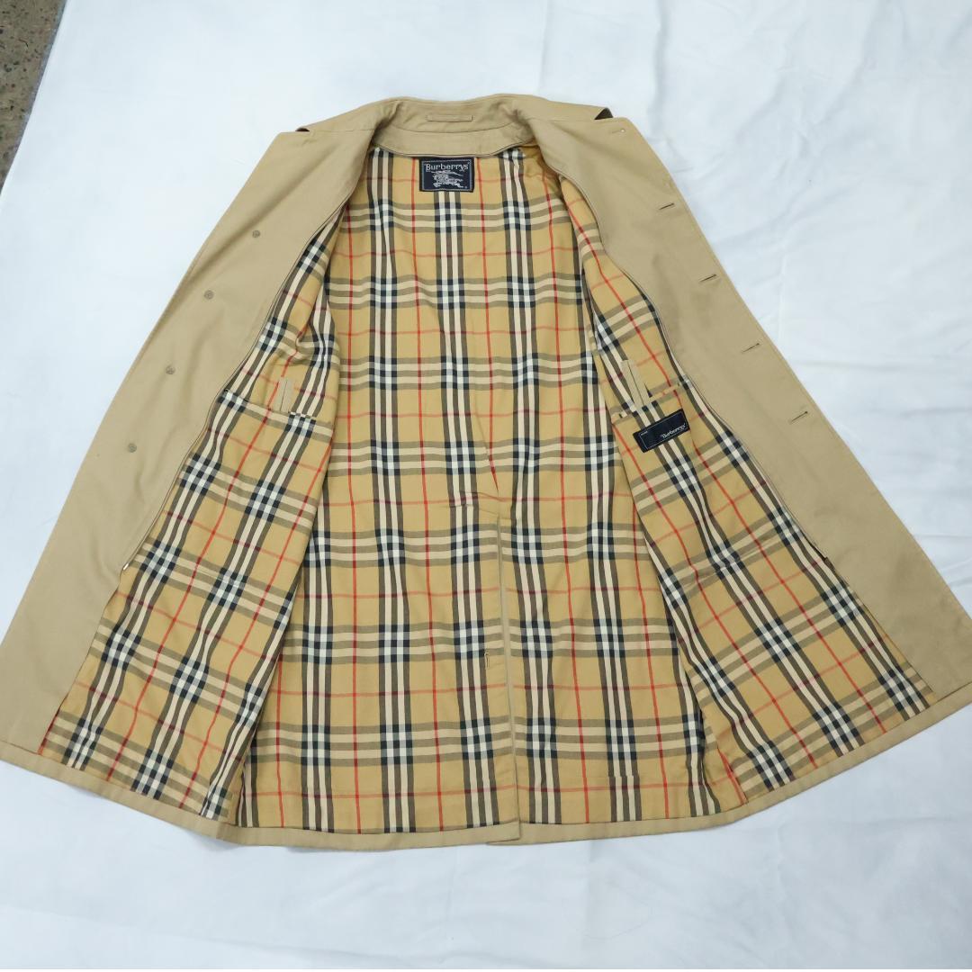 バーバリー ステンカラーコート ノバチェック ライナー付 Sサイズ ベージュ