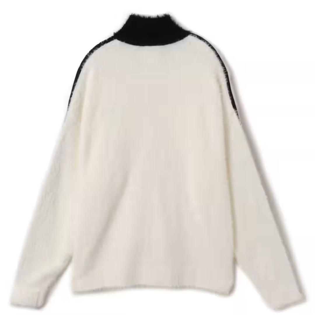 新品M⭐️adidas フェイクモヘヤ クラシック トラックトップ 白 ふわトロ