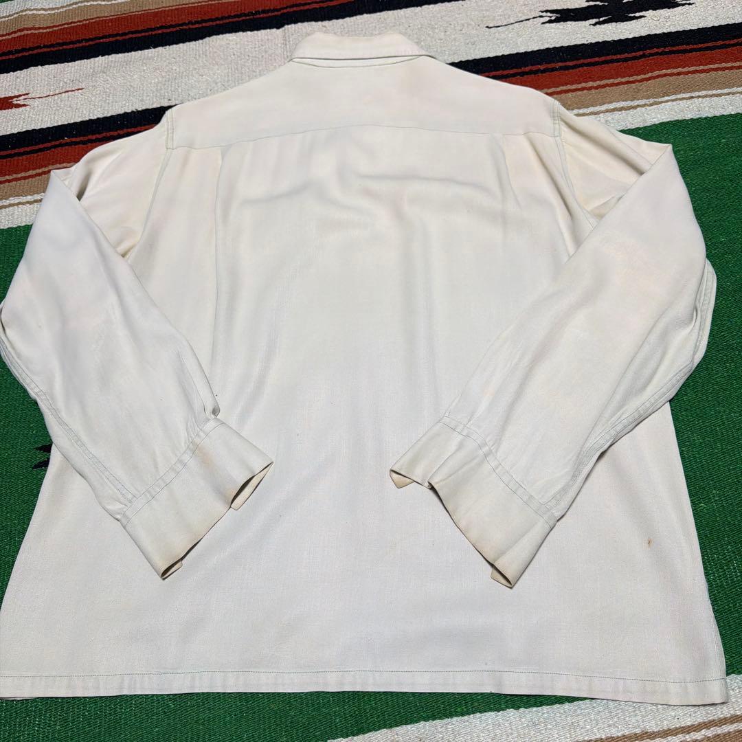 50s レーヨンシャツ　長袖　ビンテージ