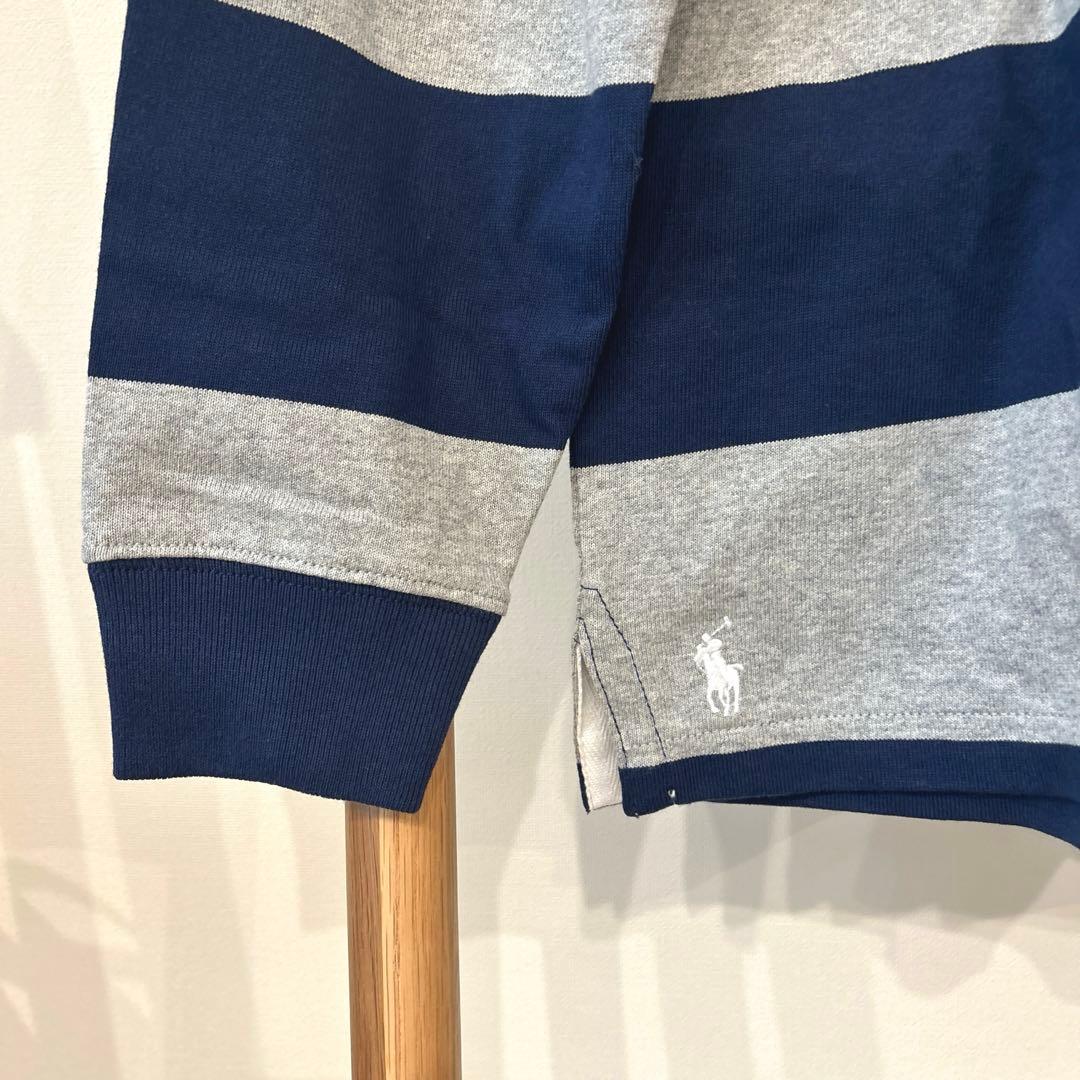 ラルフローレン　ビッグ フィット ストライプド ジャージー ラグビー シャツ