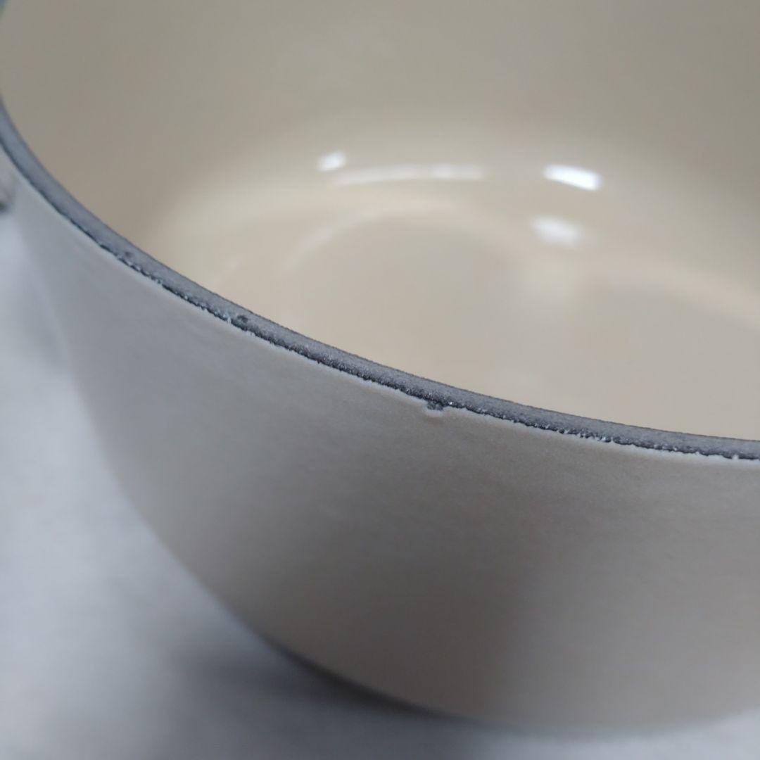 LE CREUSET 両手鍋 クリーム色 20cm