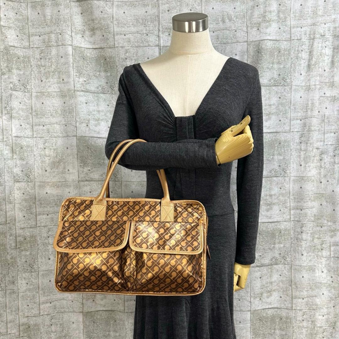 GHERARDINI ソフティ ダブルポケット ブロンズ トートバッグ G金具