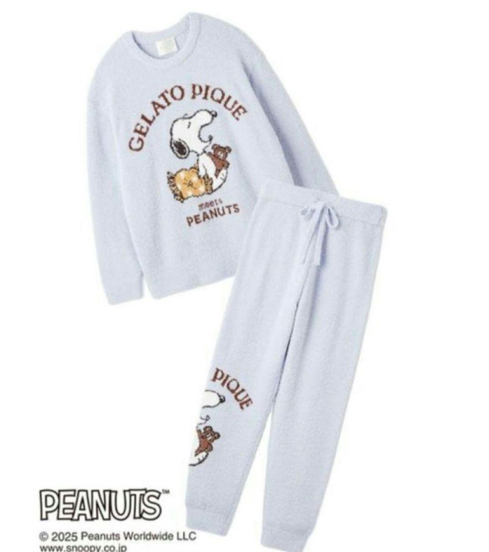 新品GELATO PIQUE ジェラピケスヌーピー ルームウェアセット3点セット