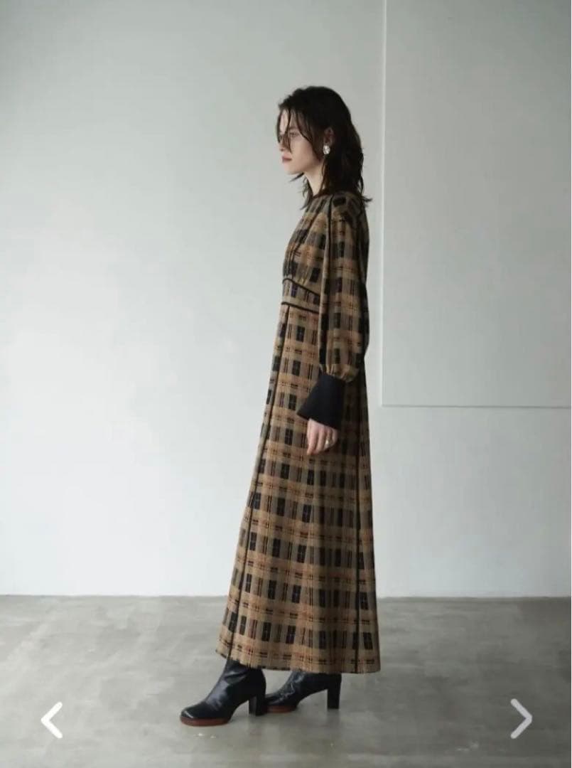 ワンピース CLANE CHECK PIPING ONE PIECE