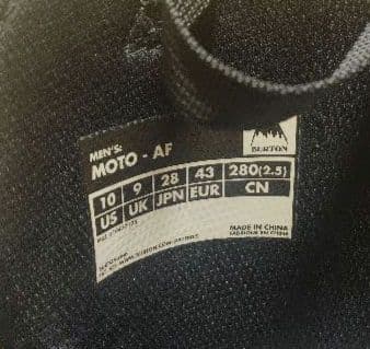BURTON バートン MOTO AF スノーボードブーツ 28cm