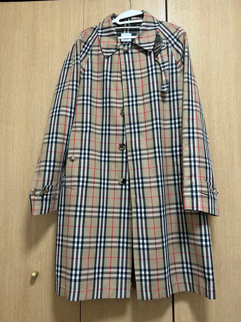 バーバリー ノバチェックロングコート メンズ 50