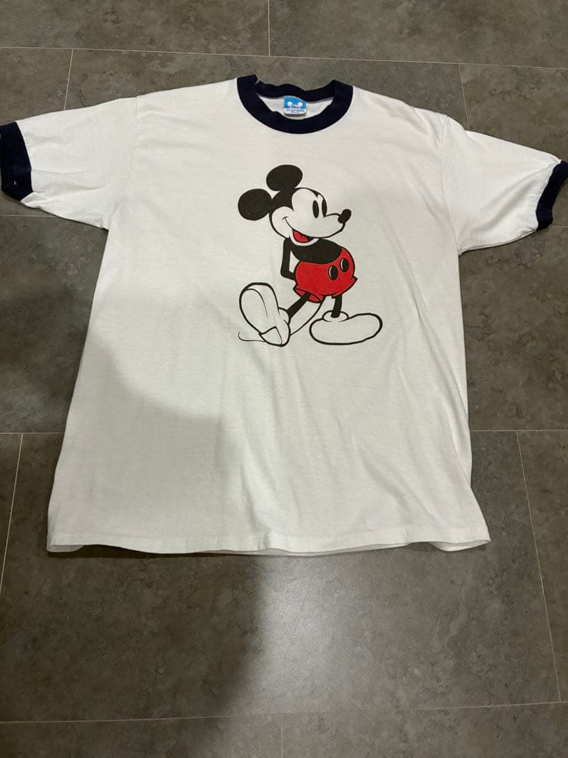 た*K様 ミッキーマウス リンガーシャツ 80〜90s USA製　白足