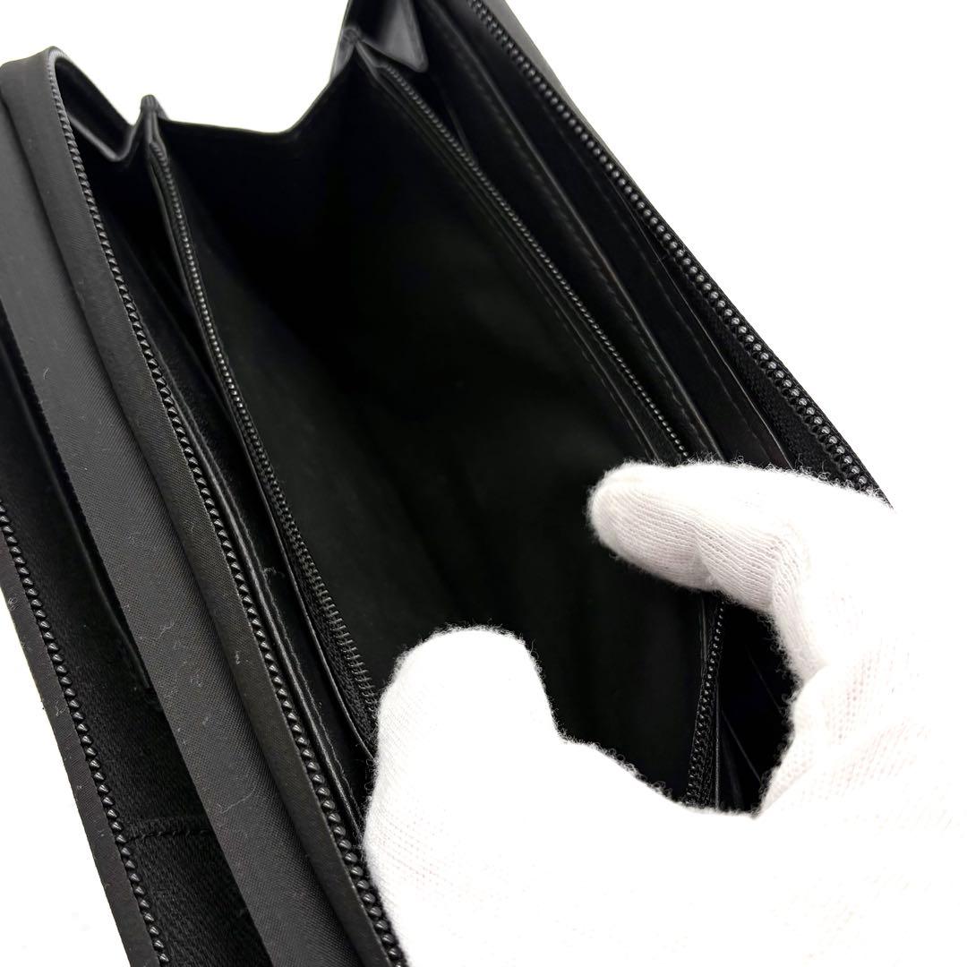 【極美品】ダンヒル オーガナイザー 長財布 ダブルジップ レザー ブラック
