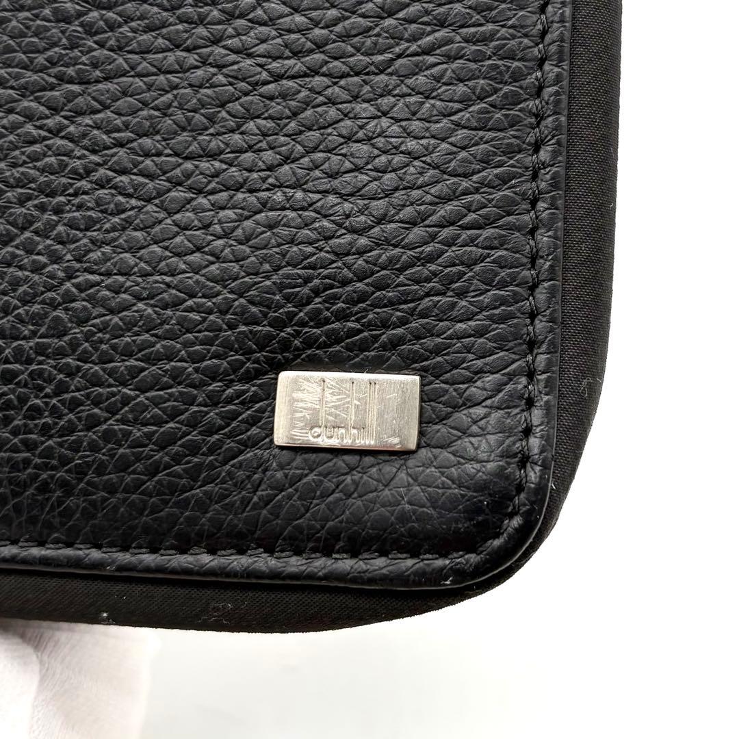 【極美品】ダンヒル オーガナイザー 長財布 ダブルジップ レザー ブラック