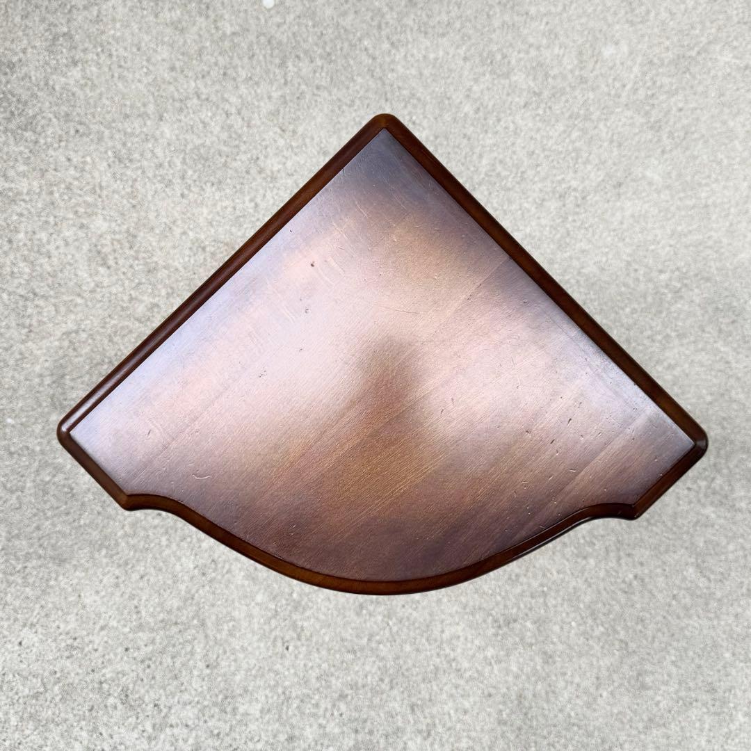 カリモク コロニアル コーナーラック アンティーク ビンテージ ラック ろくろ脚