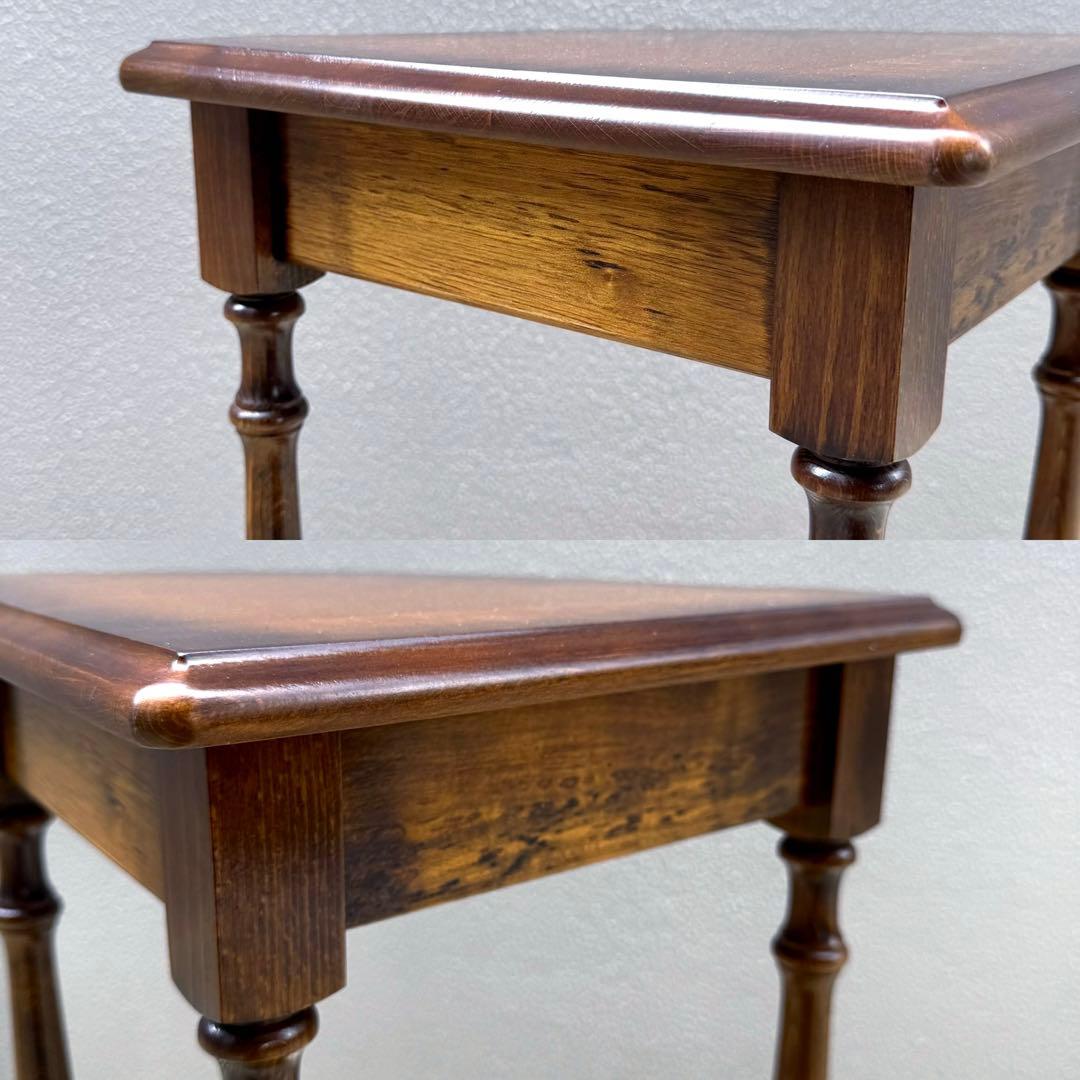 カリモク コロニアル コーナーラック アンティーク ビンテージ ラック ろくろ脚