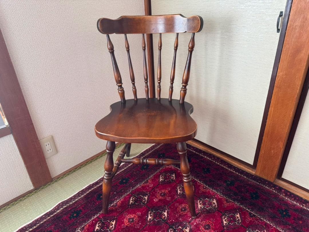 【今週末まで出品】飛騨家具　キツツキマーク　ダイニングチェア　ウィンザーチェア