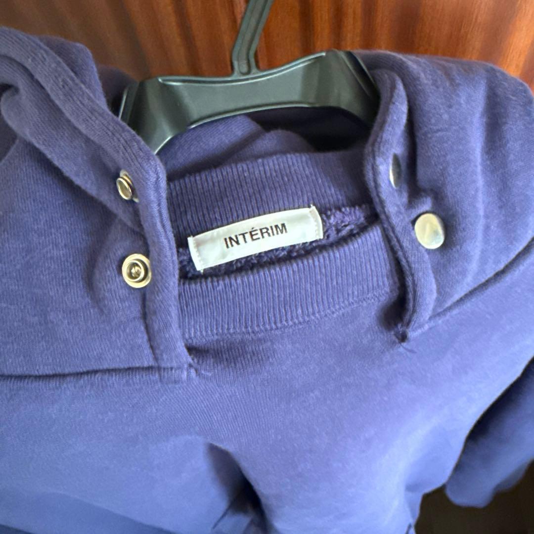 INTERIM ネイビー ナス紺 後付けパーカー アフターフーディ インテリム