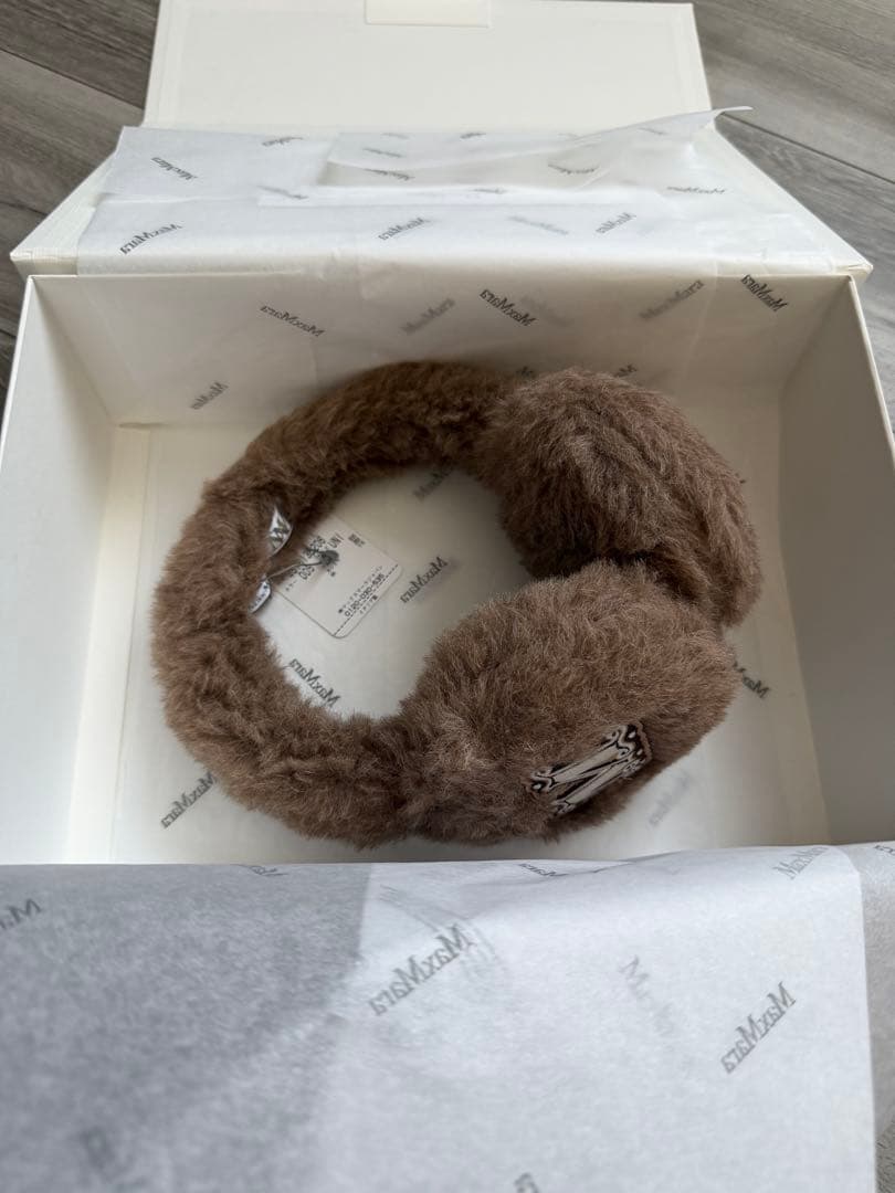 タグ付き新品未使用品　MaxMara テディベア イヤーマフ　ブロンズ