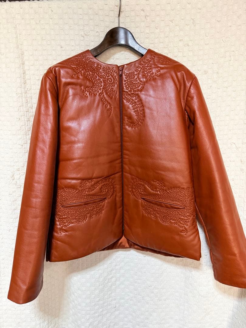 ジャンボールゴルティエ　ブラウン　希少ステッチレザージャケット　ヴィンテージ品