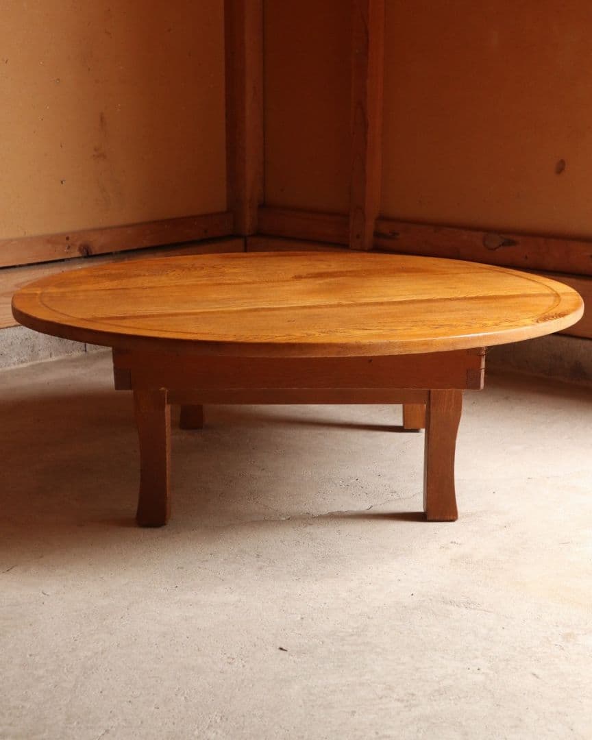 最終値下げ 栓(セン)の小ぶりな丸ちゃぶ台　古道具 古家具 アンティーク 古民家