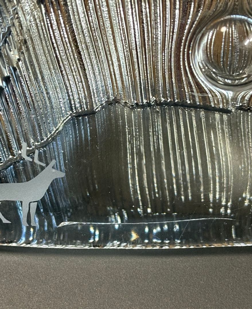 /イッタラ トナカイと月明かり ガラスの置物(ペーパーウェイト)