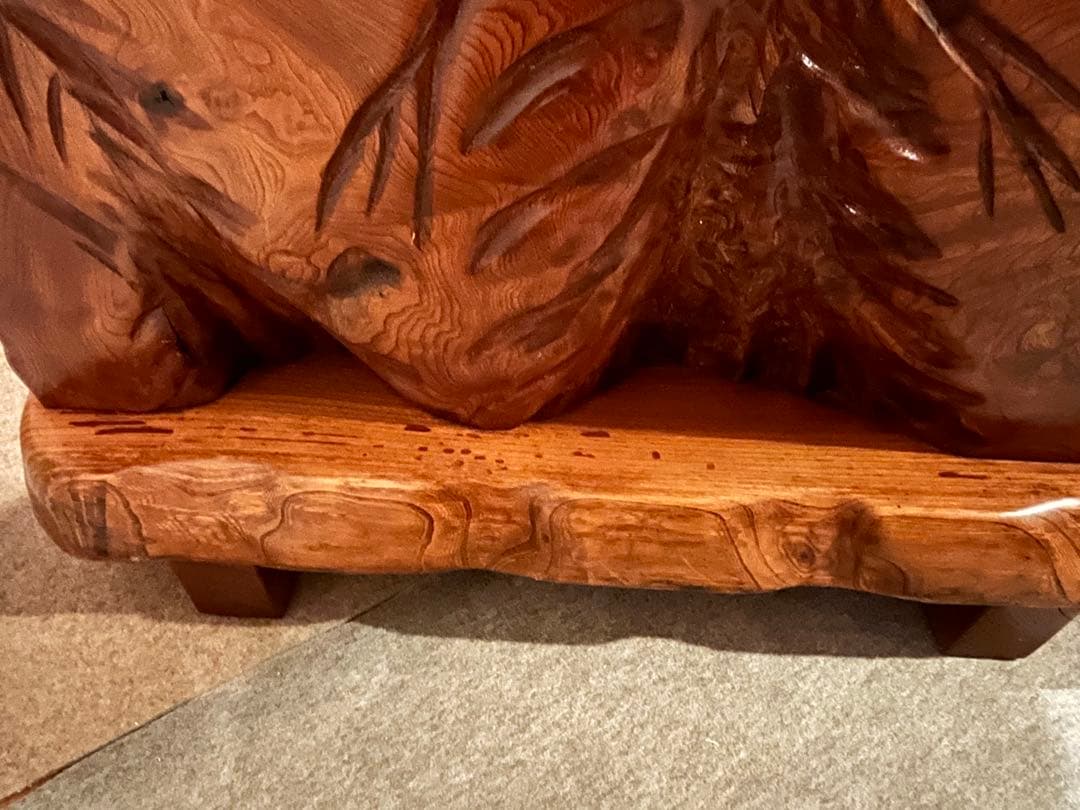 【価格交渉OK】欅　けやき ついたて 衝立　逆さうま　縁起物　一枚木　一点物