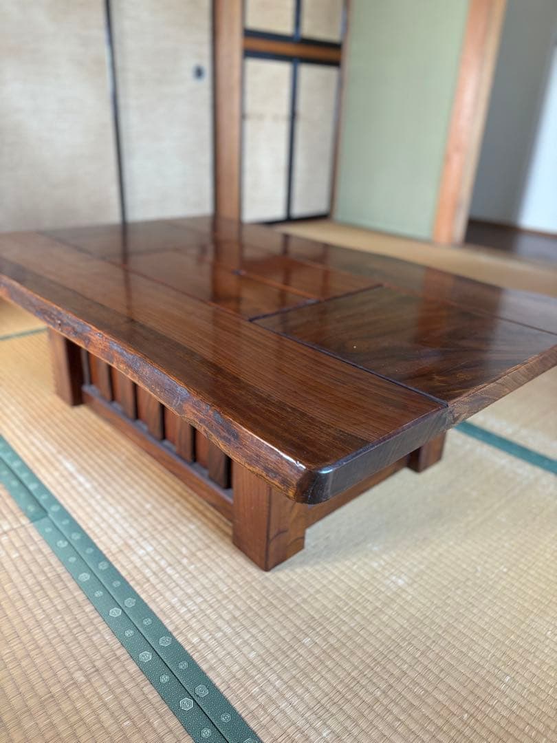 囲炉裏仕様　天然木　無垢材　座卓　古民家　古民具