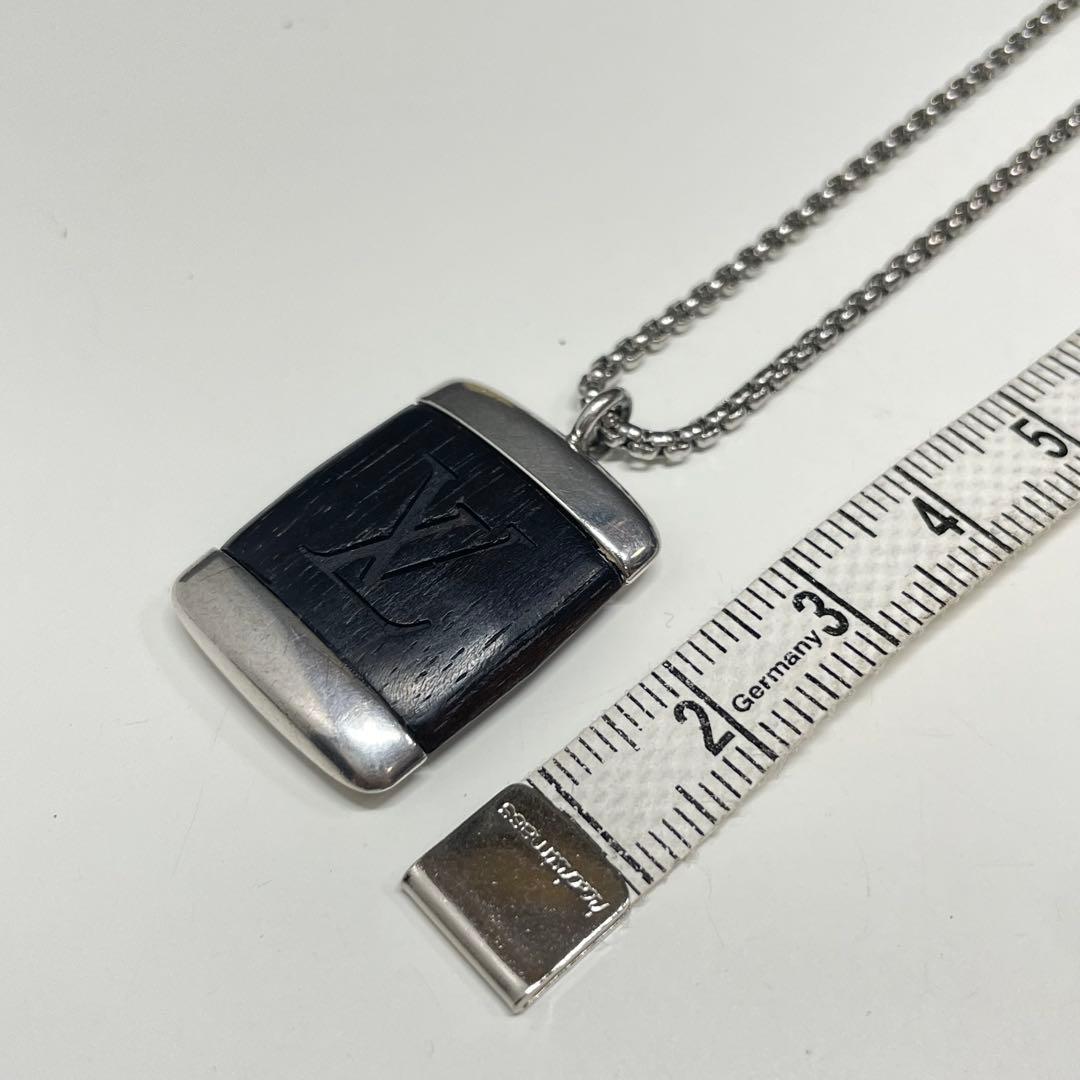サ*ユ様 LOUIS VUITTON M65372 ウッド　シルバー ネックレス