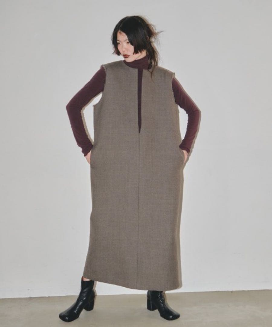 ワンピース TODAYFUL Doubleface Wool KeyneckDress 36