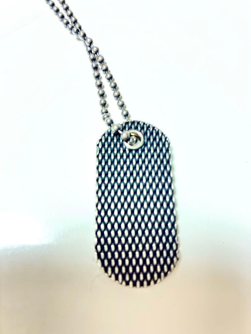 ティファニー希少 サマセットメッシュドッグタグボールチェーン　Ag925