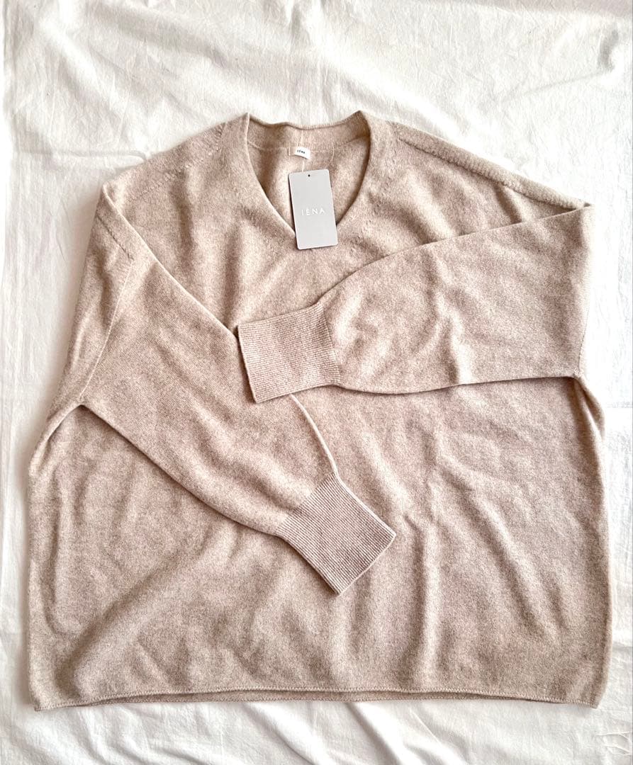 タグ付き未使用 IENA FineニュージーウールニュアンスVプルオーバー