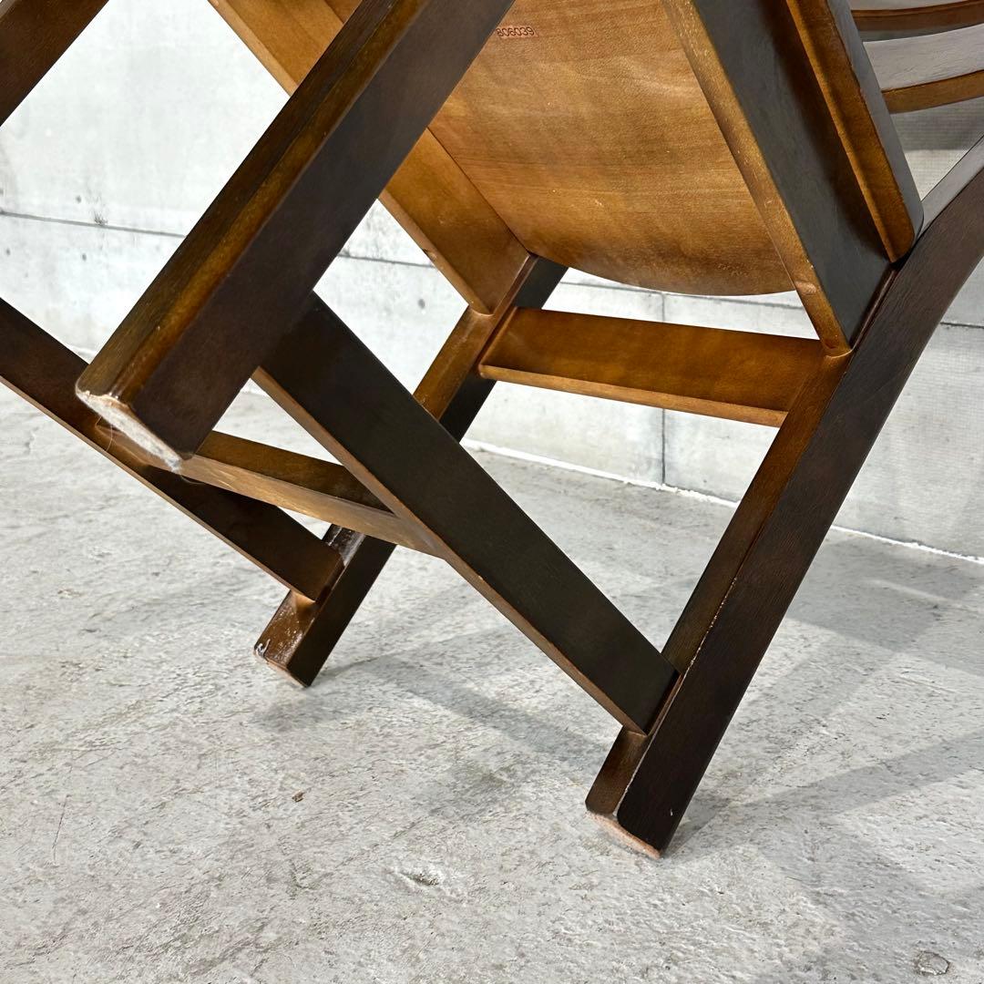 ★80s★ カリモク RUSTIC ダイニングチェア ルスティック 木製チェア