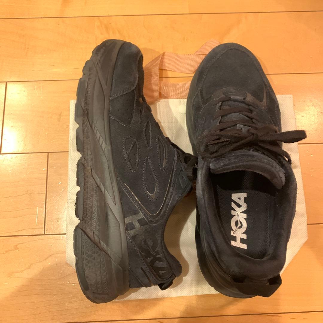 HOKA 黒 ランニングシューズ　ホカオネオネ　クリフトン専用