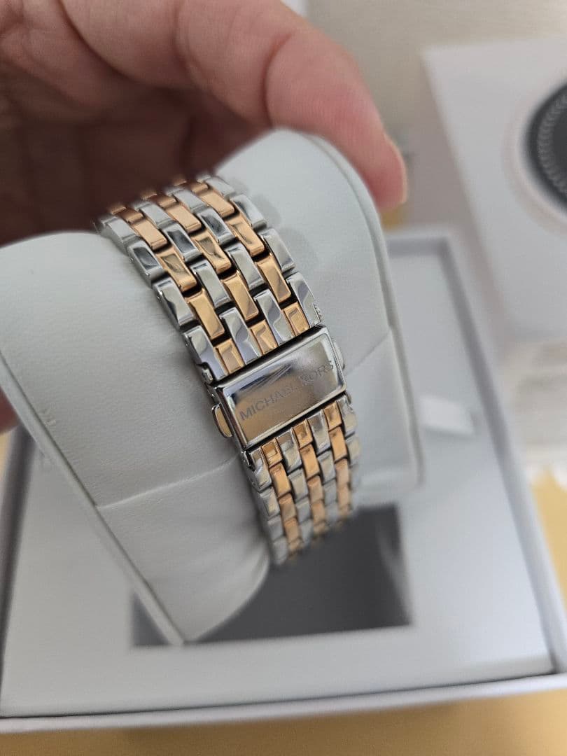 MICHAEL KORS デジタル腕時計 シルバー/ローズゴールド