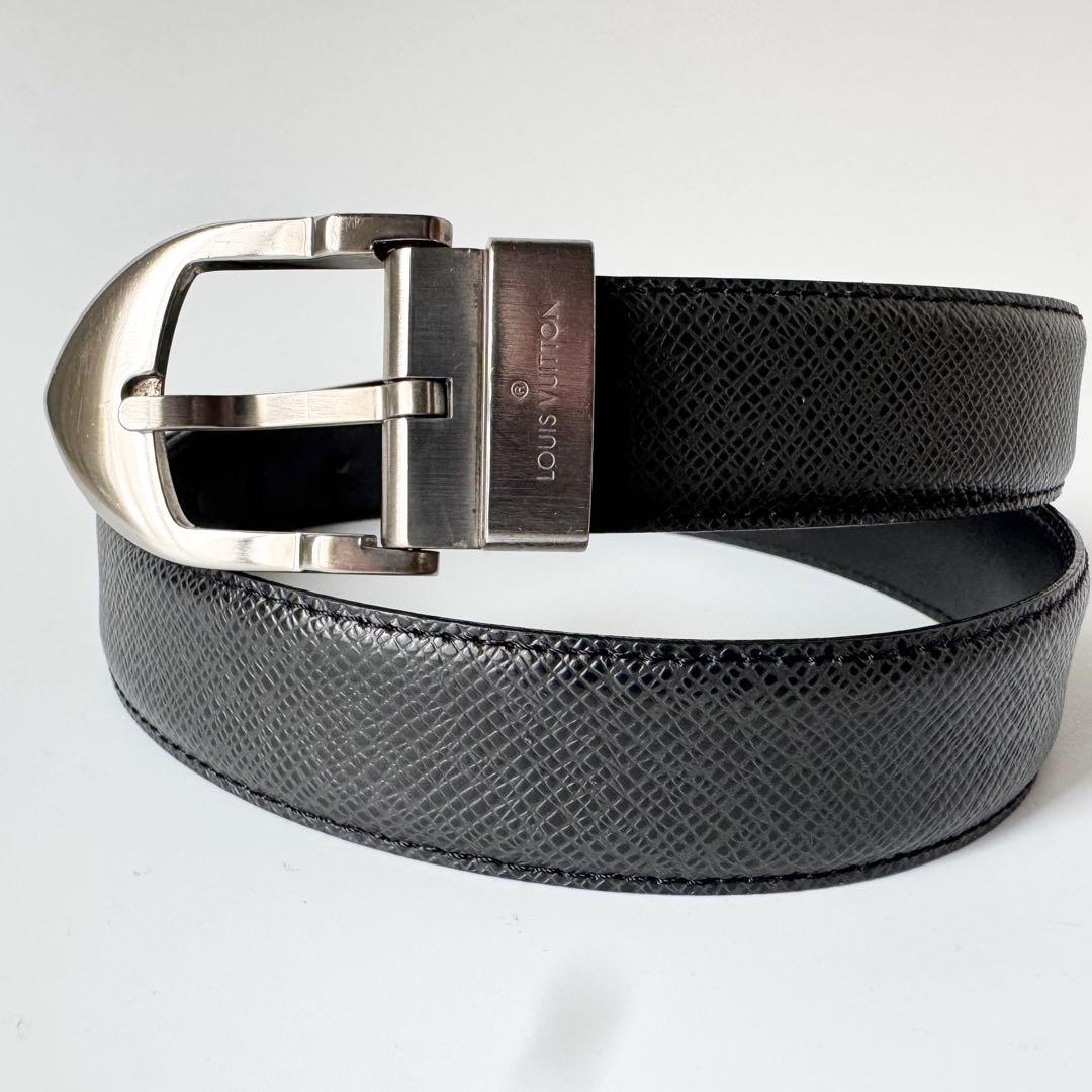 ルイヴィトン ベルト サンチュール タイガ　レザー　ブラック