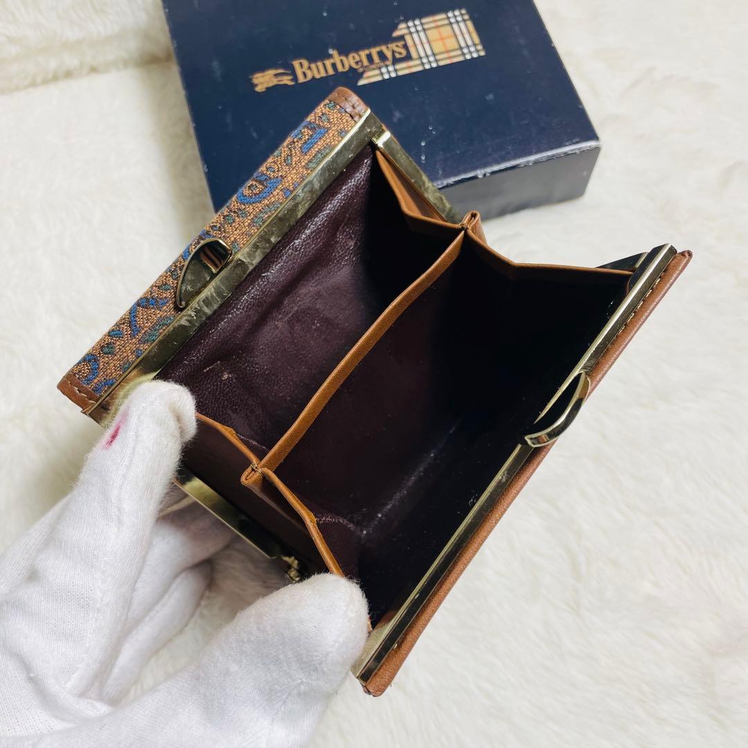 新品未使用 箱付 正規品BURBERRY 折り財布がま口財布ヴィンテージ激レア