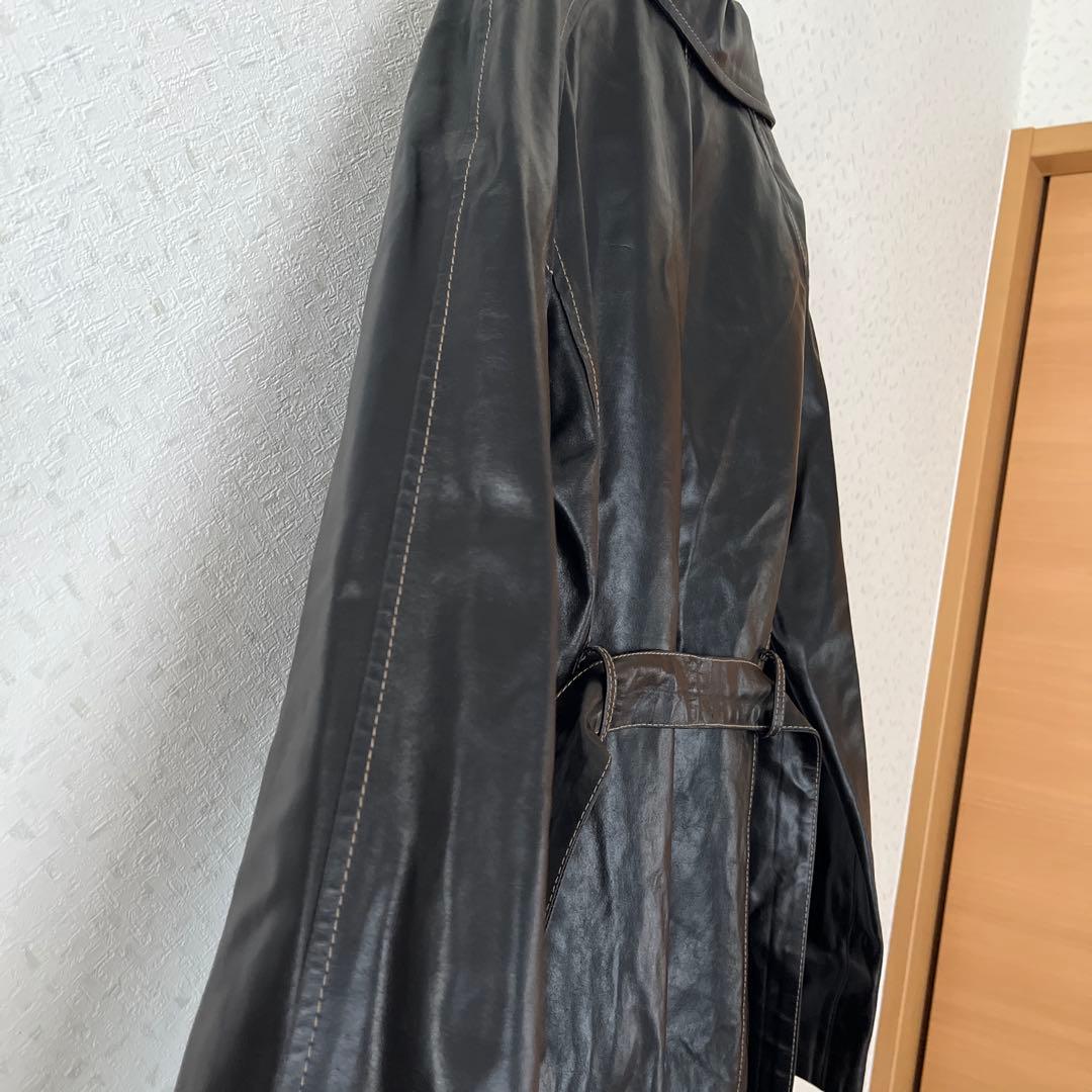 MAX&Co. マックスアンドコー レザーコート 牛革 ブラック