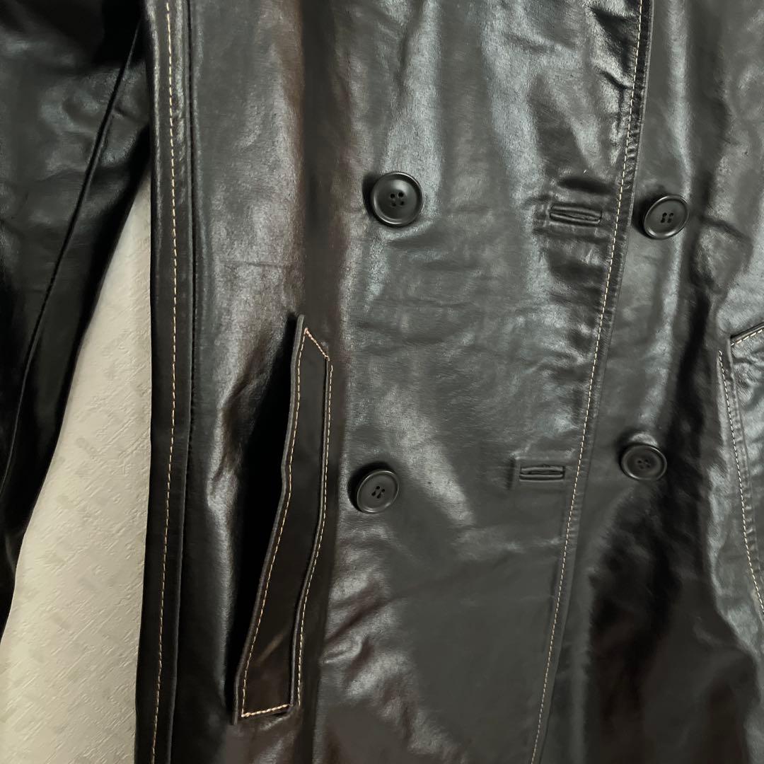 MAX&Co. マックスアンドコー レザーコート 牛革 ブラック