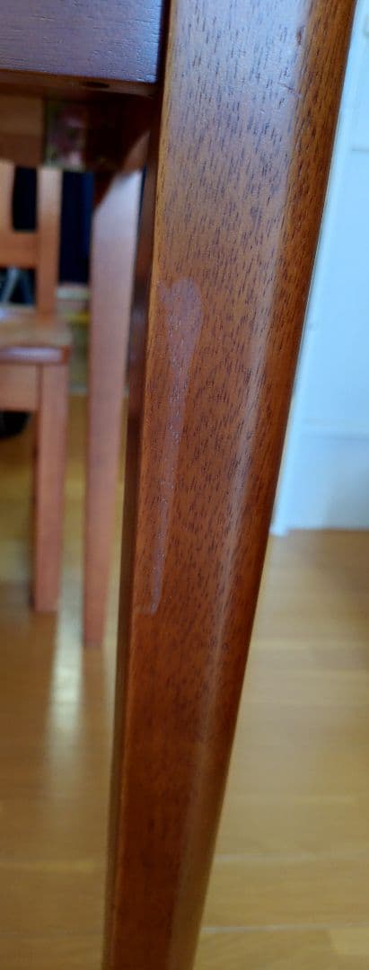 ニトリ　ブラウン 四角形ダイニングテーブルと椅子セット【引き取り限定】写真追加