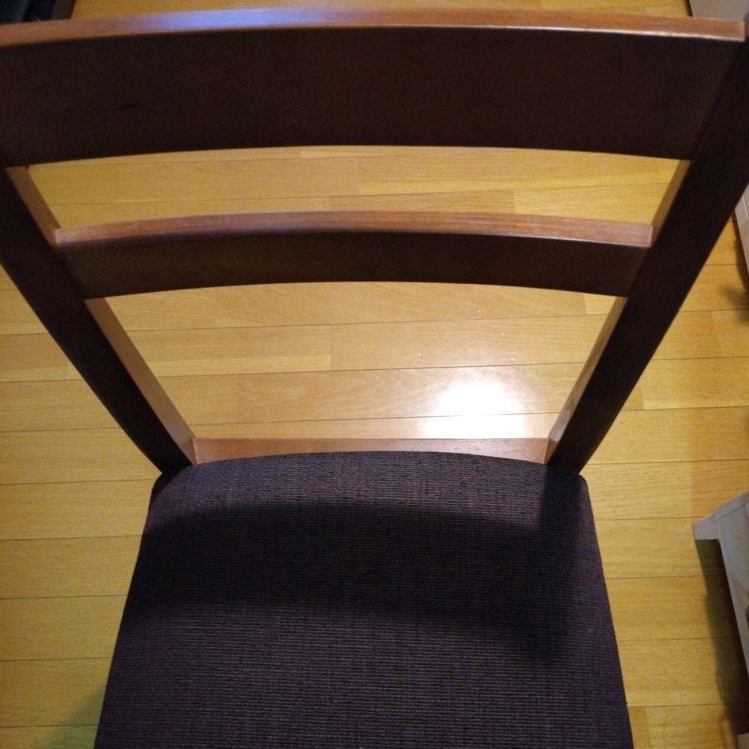 ニトリ　ブラウン 四角形ダイニングテーブルと椅子セット【引き取り限定】写真追加