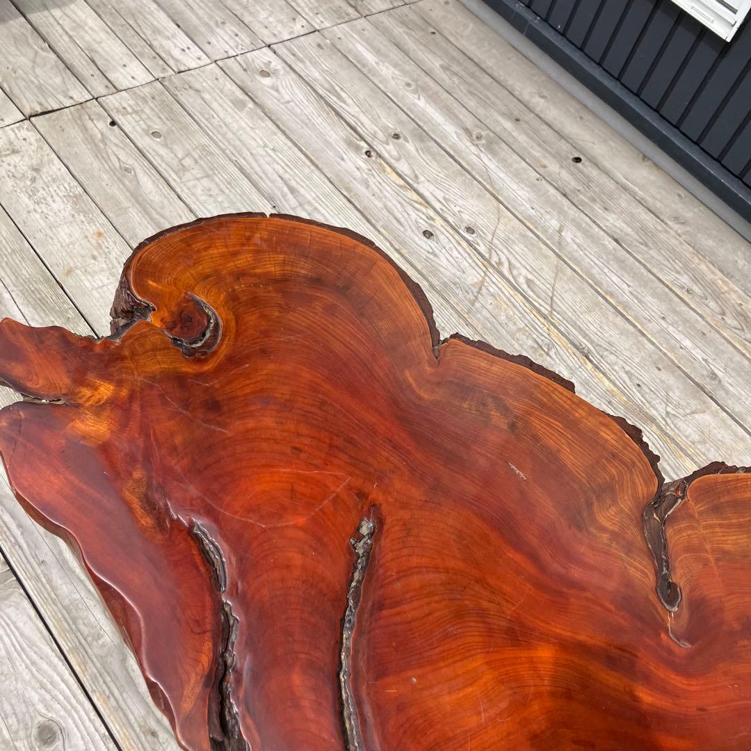 昭和レトロ 天然木製座卓 欅材 一枚板 脚付き センターテーブル ローテーブル