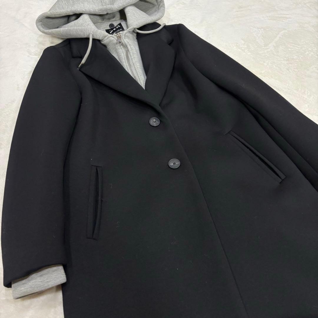 完売品 ZARA デタッチャブルフード コントラストコート　Sサイズ