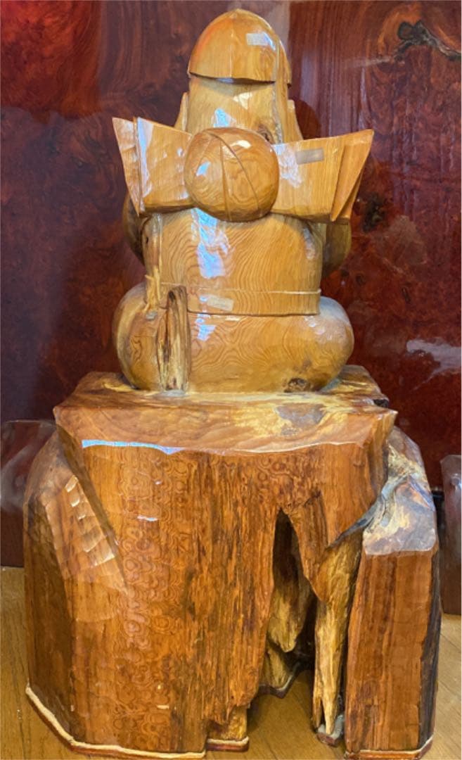 SALE！貴重❗️レア❗️屋久杉　恵比寿様　無垢材　置物