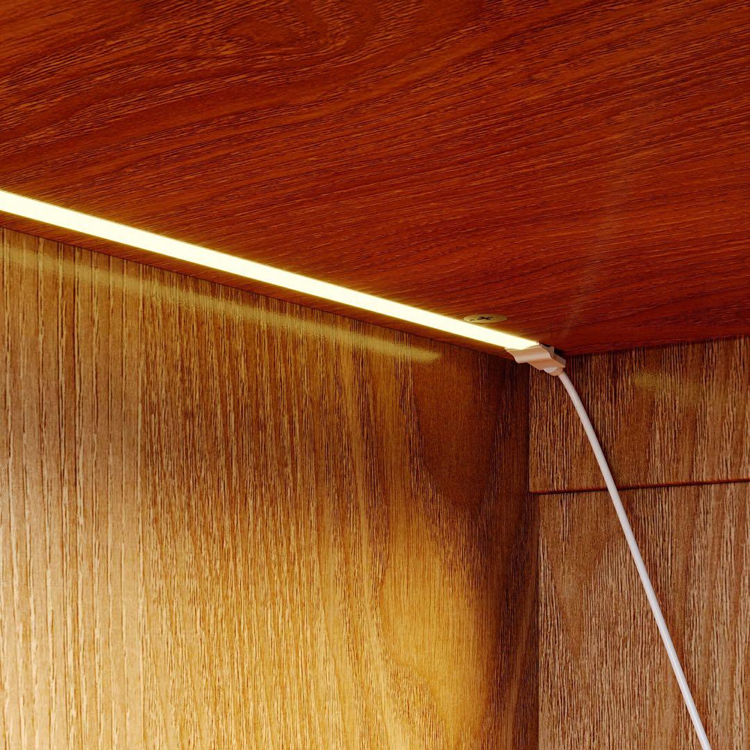 キャビネット サイドボード LEDライト おしゃれ 北欧 省スペース ナチュラル