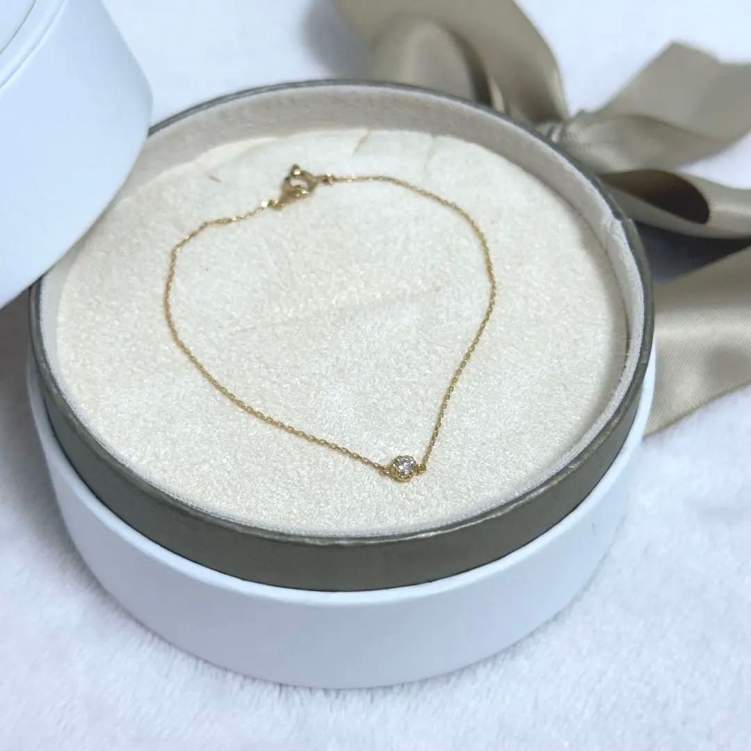 【美品・証明書付】AHKAH アーカー ティアブレスレット K18YG