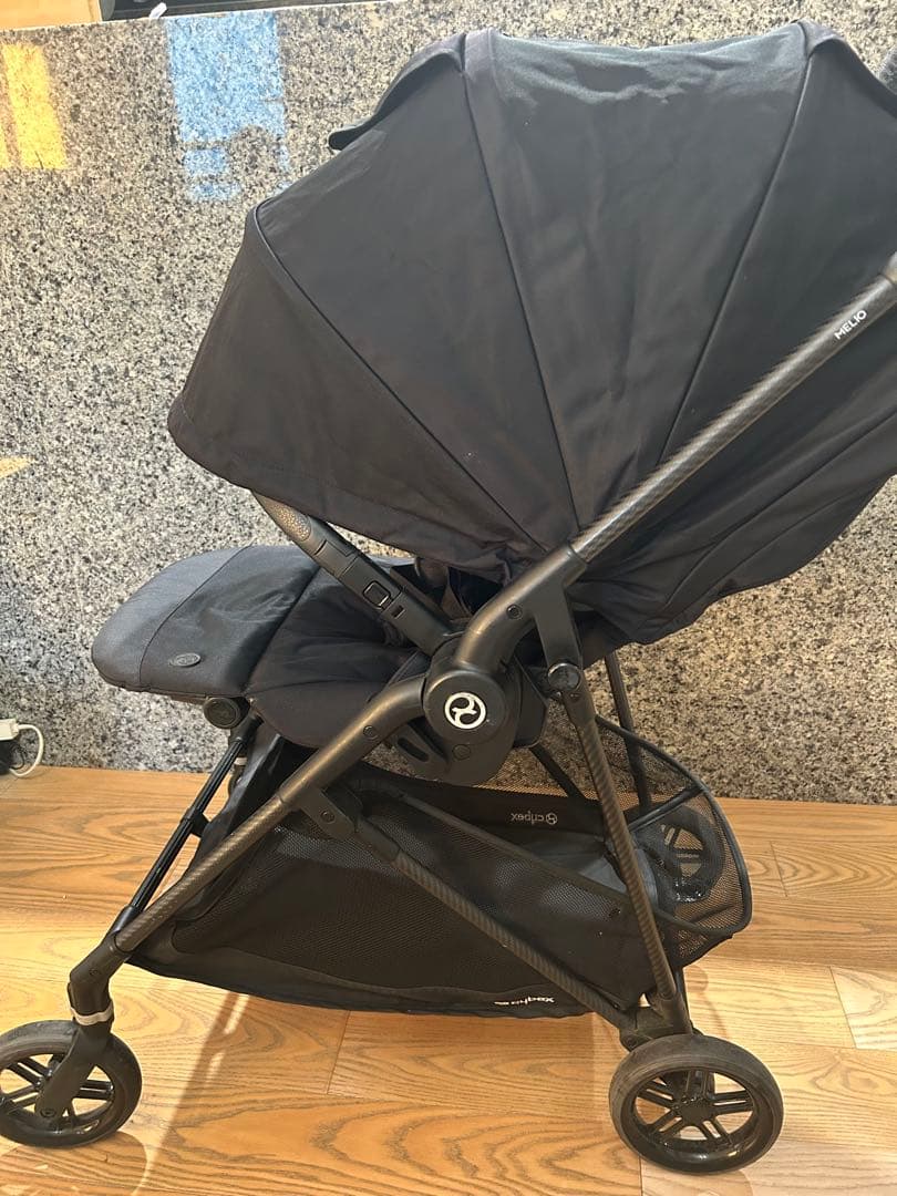 メリオカーボンcybex ブラック カップホルダー、シートライナー